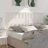 vidaXL Vzglavna belo 126x4x100 cm trdna borovina