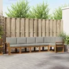 Set vanjskih sofa 6 kom. Prirodna i svjetlosiva