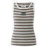 OUI Top temno rjava/bela