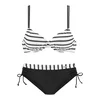 LASCANA Bikini, bela, črna