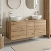 Komplet omaric za kopalnico 3 kos Artisan hrast