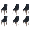 Hanah Home Set stolica Pare, 46x94x46 cm, 6 komada, Antracit-braon