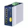 PLANET Industrial L2+ 4-Port 10/100/1000T 802.3bt PoE + 1-Port 10/100/1000T + 2-Port 1G/2.5G SFP Managed Ethernet Switch w/12V Booster Upravljano L2+ Gigabit Ethernet (10/100/1000) Power over Ethernet (PoE) Aluminij, Modra