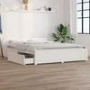 Okvir za krevet s ladicama bijeli 140 x 190 cm