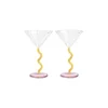 Komplet kozarcev za vino &k amsterdam Coupe Curve Caramel 2-pack
