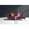 Kavč SPLITBACK SOFA BED s temno stileto lesenimi nogicami-Temno siva