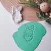 KREATIVNI SLATKIŠI Modla za kolače i ukrase Zečica u šolji, 9 cm, Bela