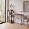 Hanah Home radni sto Velora, 125 cm, atlantski bor / crni