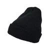 Long knitted beanie black