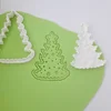KREATIVNI SLATKIŠI Modla za kolače i ukrase Jelkica 1, 6 cm, Bela