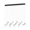 Eglo 390358 - LED prigušiva luster na lanku SINDICAT 14xLED/3W/230V crna/prozirna