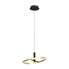 Wofi 6016-104L - LED luster sa prigušivačem na sajli BREST LED/19W/230V crna/zlatna