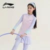 Li-Ning Dvodelni kupaći kostim za devojčice, Dugi rukav, Ljubičasti