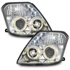 OEM Kristalni farovi Angel Eyes Eyes C2 (03+), Hrom