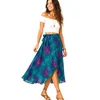 Sophia Pirrera Krilo Batik Print Wrap Midi Skirt petrol