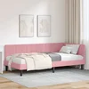 vidaXL Kotna postelja z vzglavjem Roza 90 cm x 200 cm Žamet