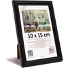 Nikcorp Leseni okvir za fotografije Ayous 10x15 cm črn klasična eleganca z akrilnim steklom MDF zadnja stena stojalo obešalnik