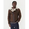 Aeronautica Militare Usnjena jakna 252PN0164U100893 Rjava Regular Fit