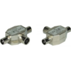 InLine 69914 adapter za spremembo spola kabla 2xCoax Koaks Srebrna