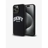 DKNY DKNY Liquid Silicone White Printed Logo MagSafe - ohišje za iPhone 12 / iPhone 12 Pro (črno)