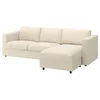 VIMLE Sofa trosed, s lenjivcem/Knäbäck svetlobež