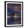 Plakat s paspartujem futuristične gore - 60x90 no frame