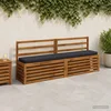 vidaXL Blazina za klop - 1 kos VUGHT 100% poliester Temno modra