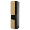 METOD Vis.orm.mikrotal2vrat/policama, Crnosiva/Voxtorp im. hrastovine, 60x60x240 cm
