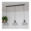 Luster na sajli SOLANO 3xE27/15W/230V crna/sjajni hrom