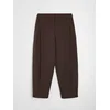 Sinsay - Barrel leg pantalone sa dodatkom viskoze - tamno braon