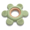 Lorelli silikonsko drvena glodalica za bebe flower - fresh green ( 10210890004 )