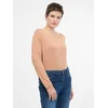 Light brown womens long-sleeved T-shirt ORSAY - Womens