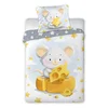 Faro posteljnina 2-delna Cuddles miška grey/yellow