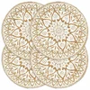 Vidaxl Pogrinjki 4 kosi beli 38 cm okrogli iz jute