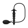 Anal Collection Inflatable Plug with Pump 20cm Black - Adjustable Beads System ???ET1050BLK