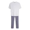 JACK & JONES Dolga pižama JACFLORENCE mornarska / bela