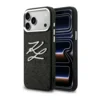 Maska Karl Lagerfeld IML Glitter KL Diamond Logo za iPhone 17 Pro crna