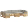 Set vanjskih sofa 8 pcs Bijela i svijetlosiva 59 x 59 x 37 cm