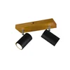 Trio Lighting Stropno reflektorsko svetilo Marley, mat črno, 2-svetlobno - Dnevna soba / jedilnica - Sodobni - svetlo rjava, črna mat - Kovina