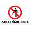shumee Tabla prepovedanega odlaganja smeti 20x30 cm PVC T015