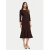 Luisa Spagnoli Cocktail obleka Ghedi 543829 Rjava A-Line Fit