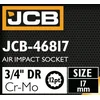 JCB udarna glava 3/4 17mm 12-kotna Cr-Mo NASTAVEK z ročajem