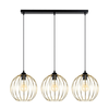 Luster na sajli MATT 3xE27/60W/230V crna/zlatna