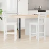 vidaXL Jedilni stoli 2 pcs Bela 40 x 47,5 x 99,5 cm Masivno gumovo les