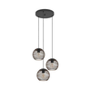 Eglo 901871 - Luster na sajli ALMANZORA 3xE27/60W/230V crna