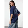 Trendyol Milla Ženska majica TWOSS23TS00269, Tamnoplava