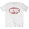 AC/DC Majica Oval Logo Vintage Unisex White S