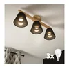 Brilagi - LED Plafonski luster ANTHONY 3xE14/40W/230V hrast/crna