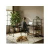 BOLZZ Ugaoni radni sto sa policama – Black LOFT ModernHome