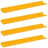 Lebdeća polica Zidne 4 pcs Žuta 60 x 8,5 x 2,5 cm Čelik